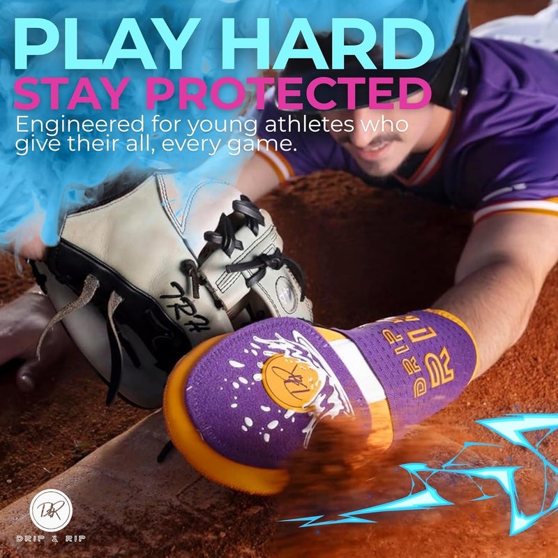 Drip & Rip Sliding Mitt Youth for Baseball & Softball - Ice Cream Sliding Mitt Design with Hand Protection - Base Running, Breathable, Durable, Ambidextrous - Ages 10+ - Image 2